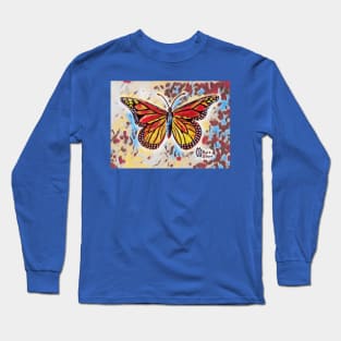 Monarch Butterfly in the Bushes Long Sleeve T-Shirt